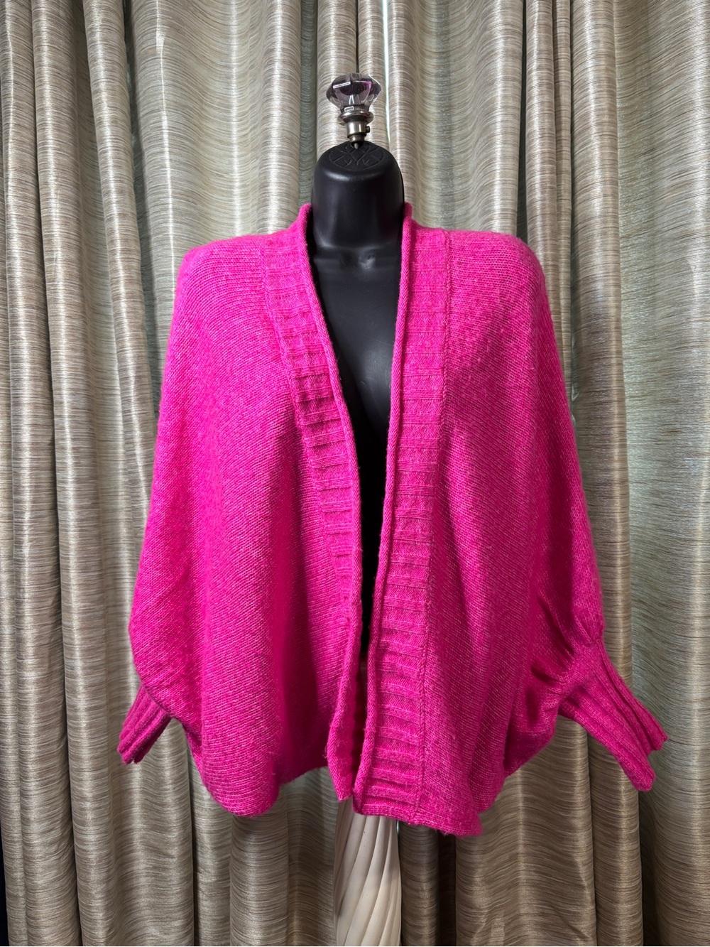 NIC+ZOE Vibrant Hot Pink Open-Front Cardigan